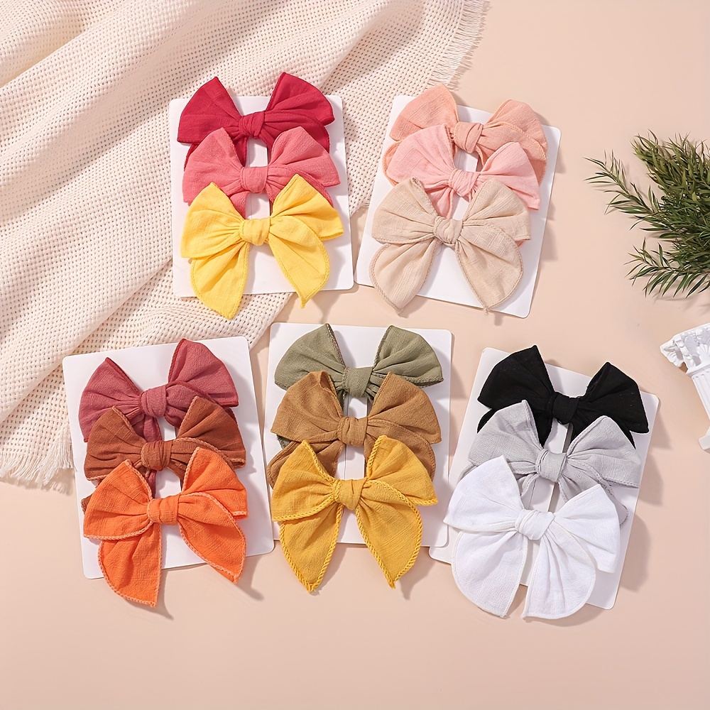 

3pcs, Sweet Cute Solid Color Bow Hair Ties For Girls, Perfect Hair Accessories For Parties Holidays Daily Use