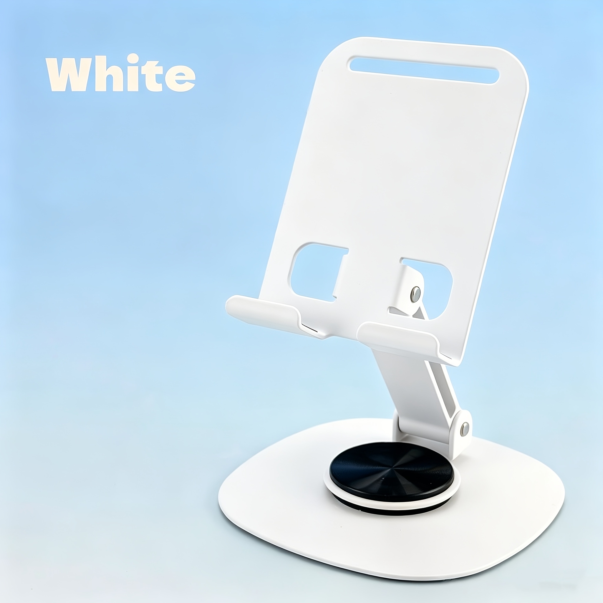 TEMU 360° Rotating Metal Phone Stand - Compact, Foldable & Portable Desktop Holder For All Smartphones And Tablets