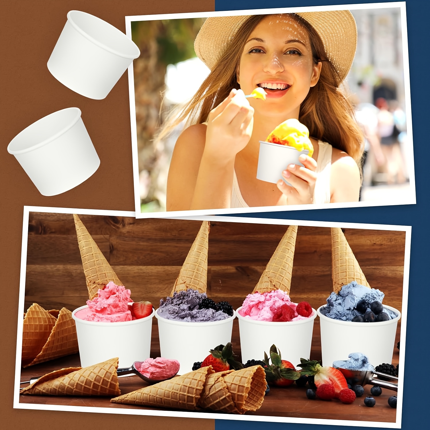 20 40pcs 3 ounce ice cream cups disposable halloween ice - Temu