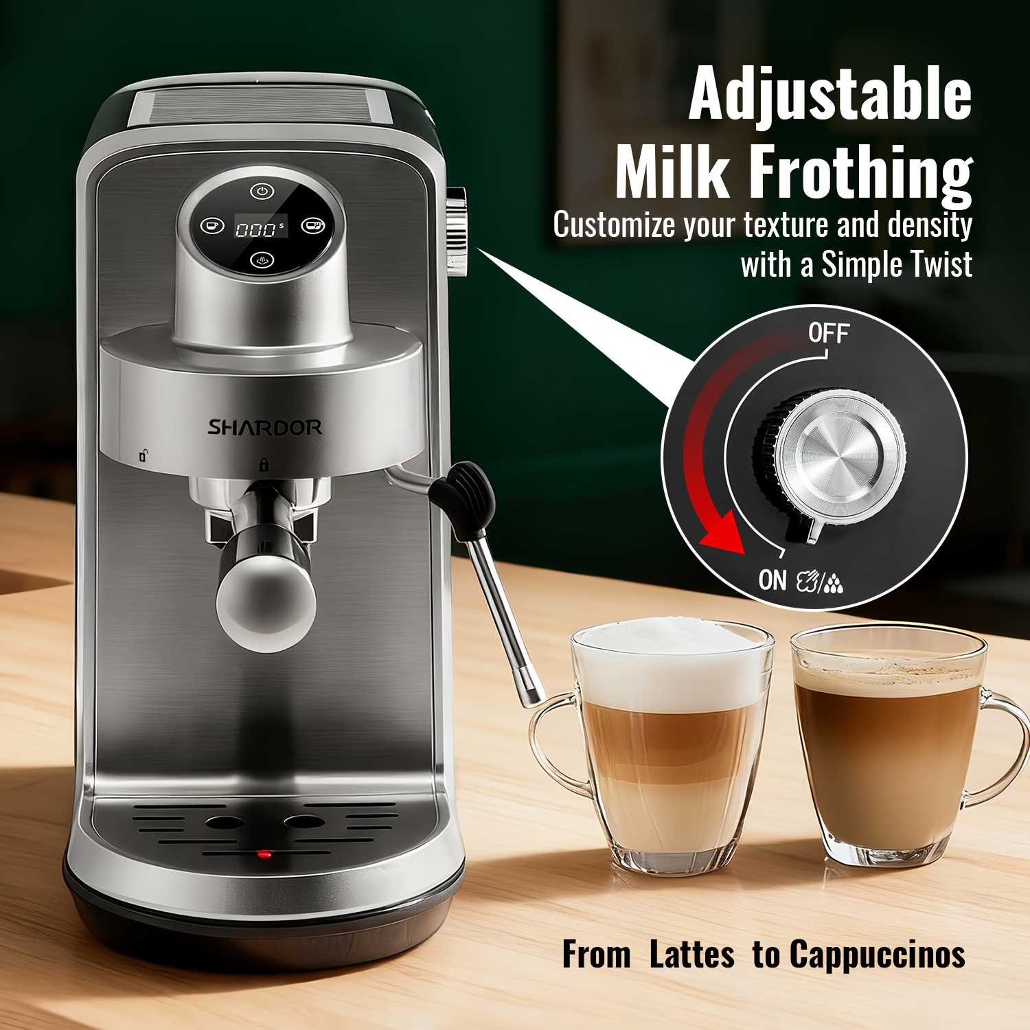 Espressomachine voor 1 of 2 kopjes