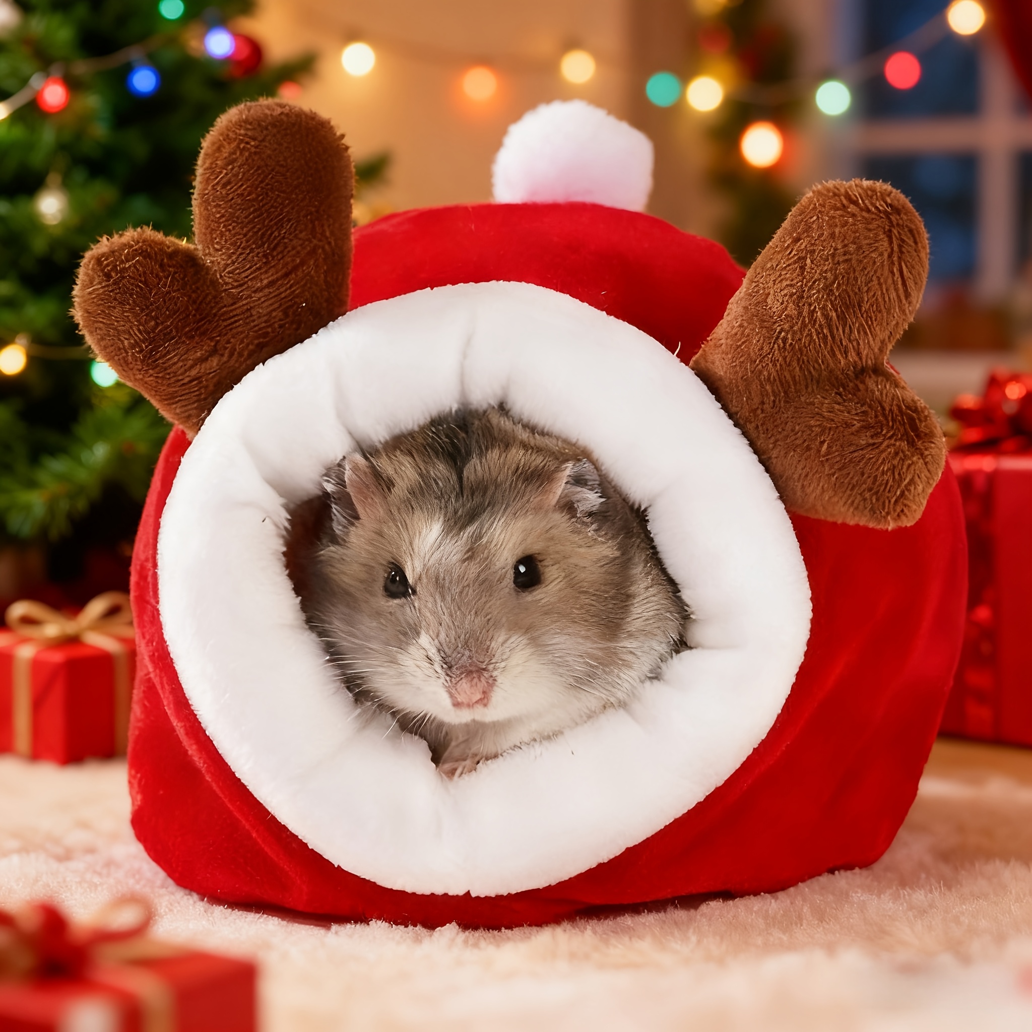 Cute Reindeer Antlers Hamster Bed