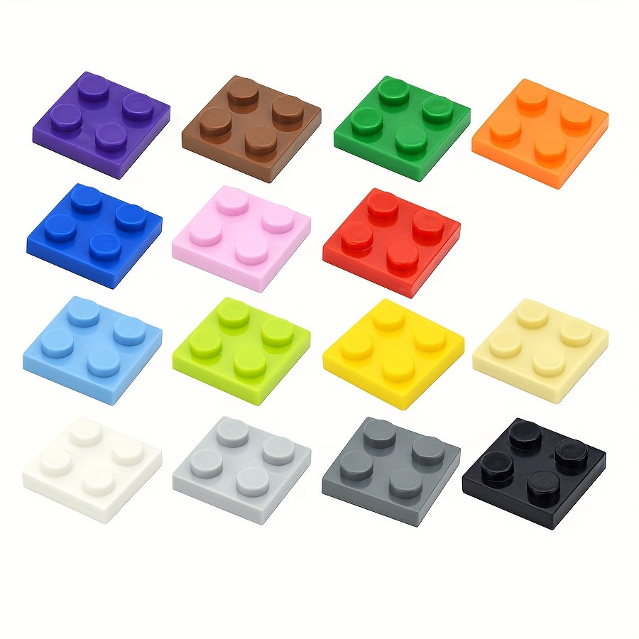 80pcs MOC Building Blocks Thin Bricks 2x2 Dots Classic Toy