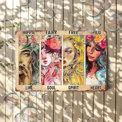 2D Flat, 2 Sign - Soul s Bloom: A Wild and Ethereal Aluminum Wall Art for Decorating Life, Spirit & Mood (20*30cm/8*12inch) – Home, Club & Outdoor Decor, Durable Office Hanging with Classic Bar Plaque , Room Decor