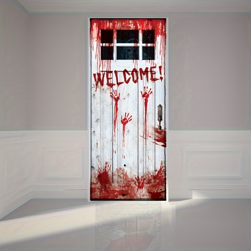 Halloween Türabdeckung 180x90cm - Gruselige Türdekoration Für Partys