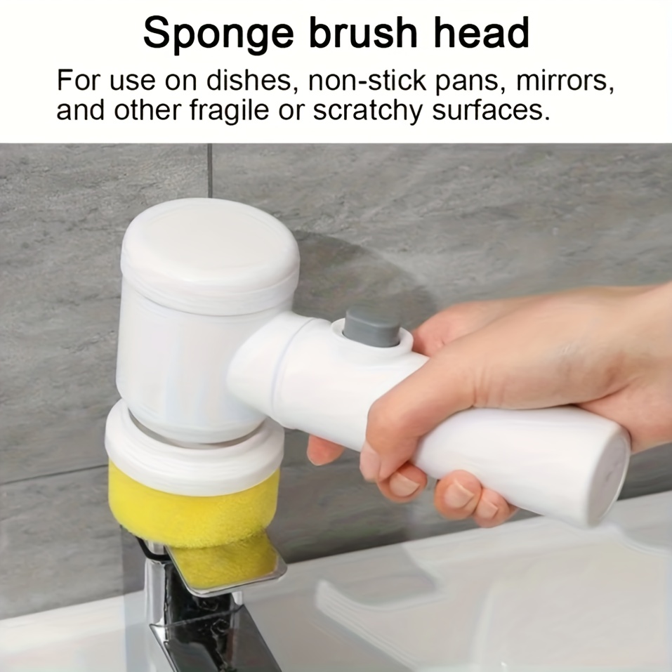 electric pot brush for household kitchen handheld fully automatic pot dish and plate scrubbing powerful in removing scale and grease non stick to oil multi functional cleaning brush Product details 3