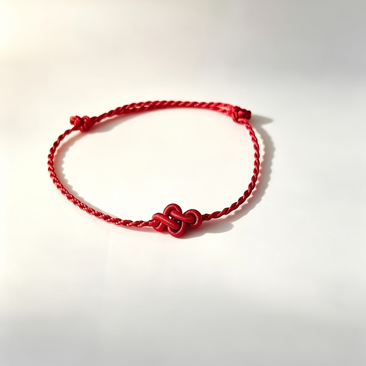 TEMU Bracelet de corde -fin avec nœud , tissé à pour femmes, style chinois facile, corde à polyvalente et tendance