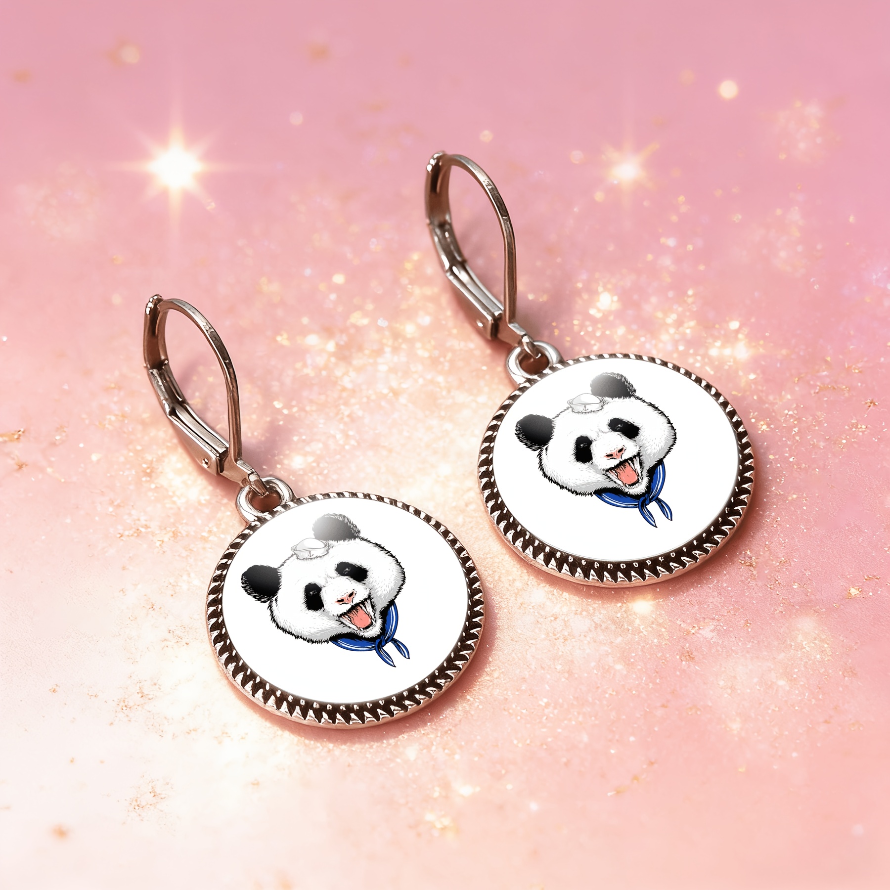 3pc Cartoon Design Necklace & Earrings Set, Fun Style