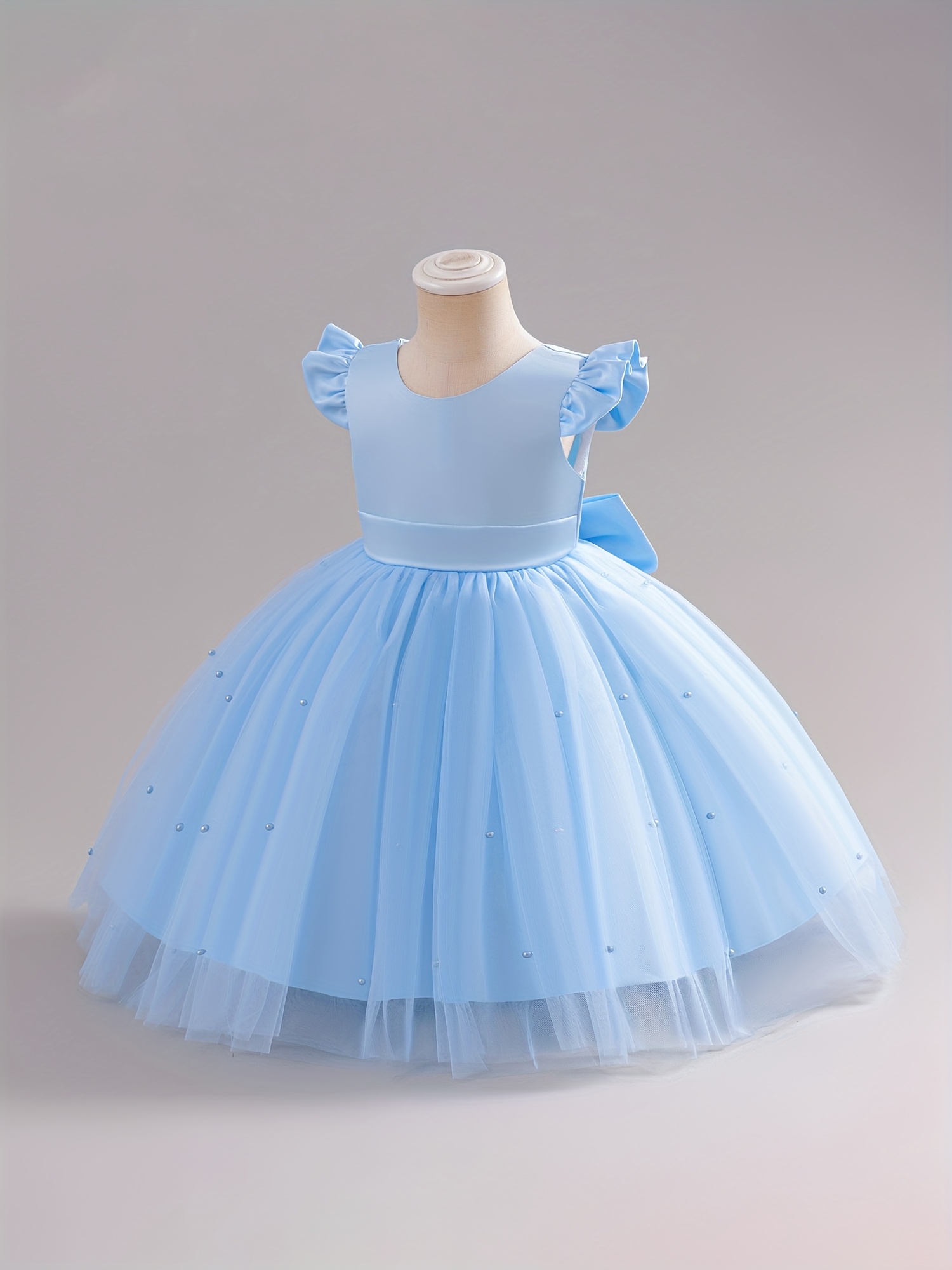 girls dress princess dress tulle puff skirt bow - Temu Denmark