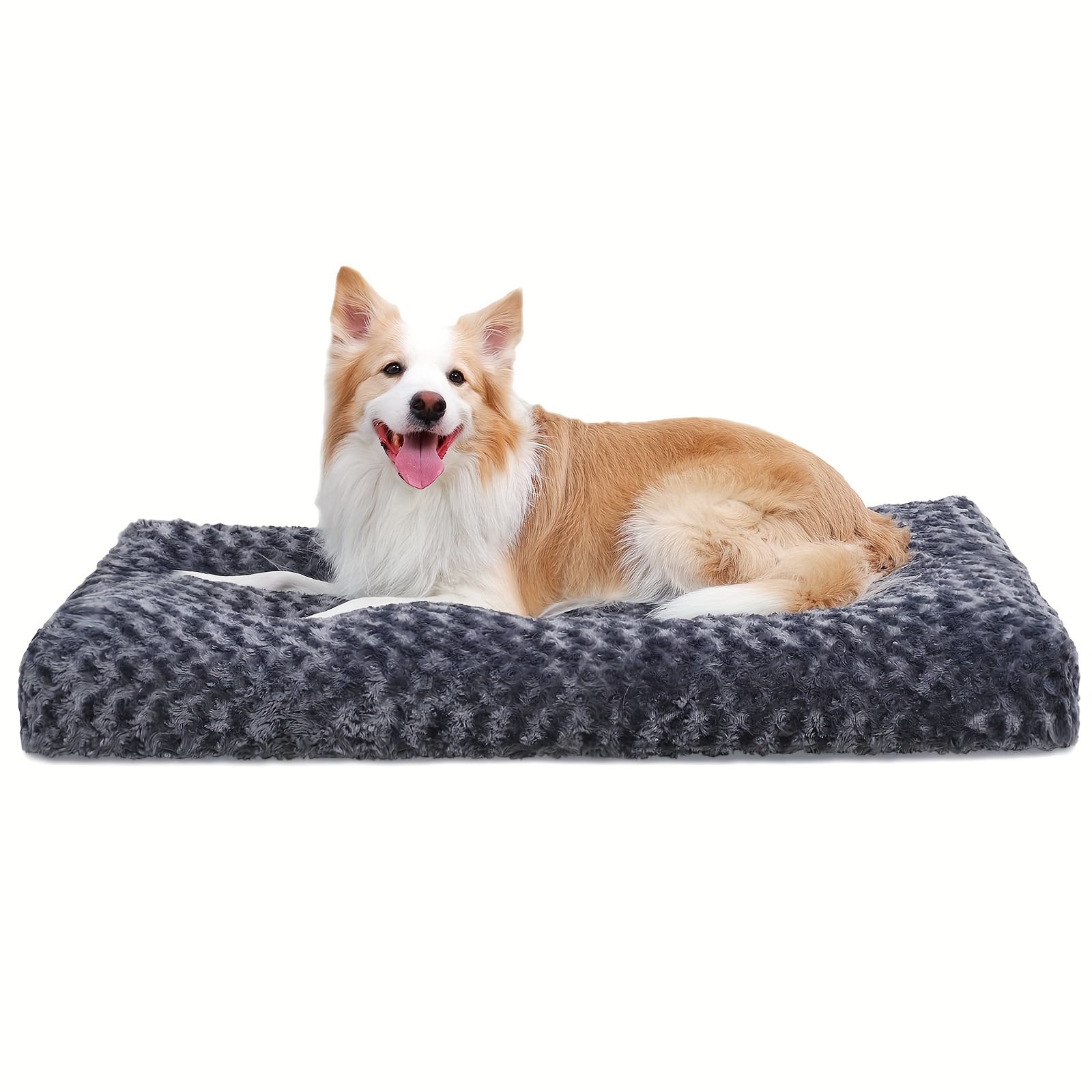 

Washable Dog Bed Deluxe Plush Dog Crate Beds Fulffy Comfy Kennel Pad Anti-slip Pet Sleeping Mat For Large, Jumbo, Medium, Small Dogs Breeds