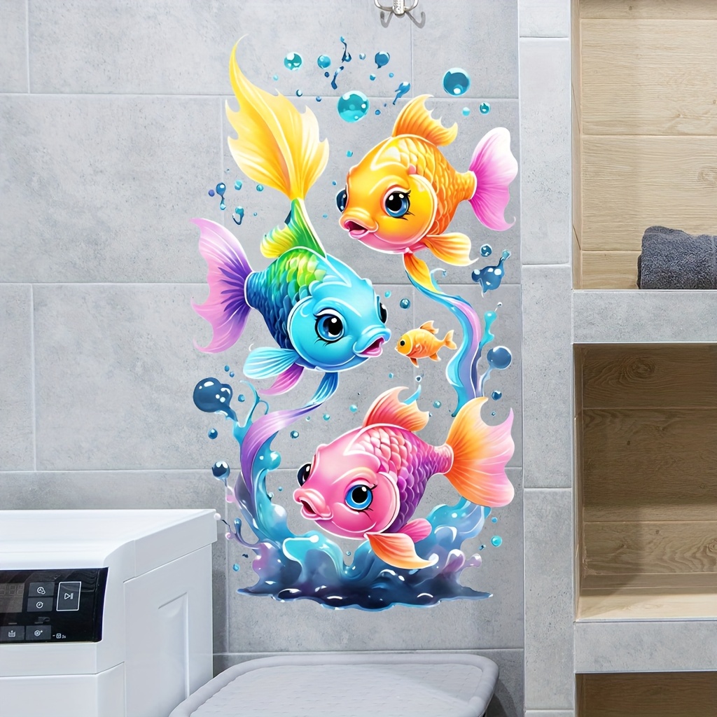 Small Fish Wall Sticker - Perfect For Living Room, Bedroom, Study Room Background Decoration And Holiday Gift