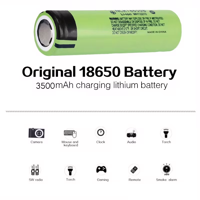 juego de 16 baterías de litio 18650 genuinas con una capacidad de 3500mah, diseño de , baterías recargables de 3.6v adecuadas para ventiladores, linternas y herramientas eléctricas Detalles del producto 4