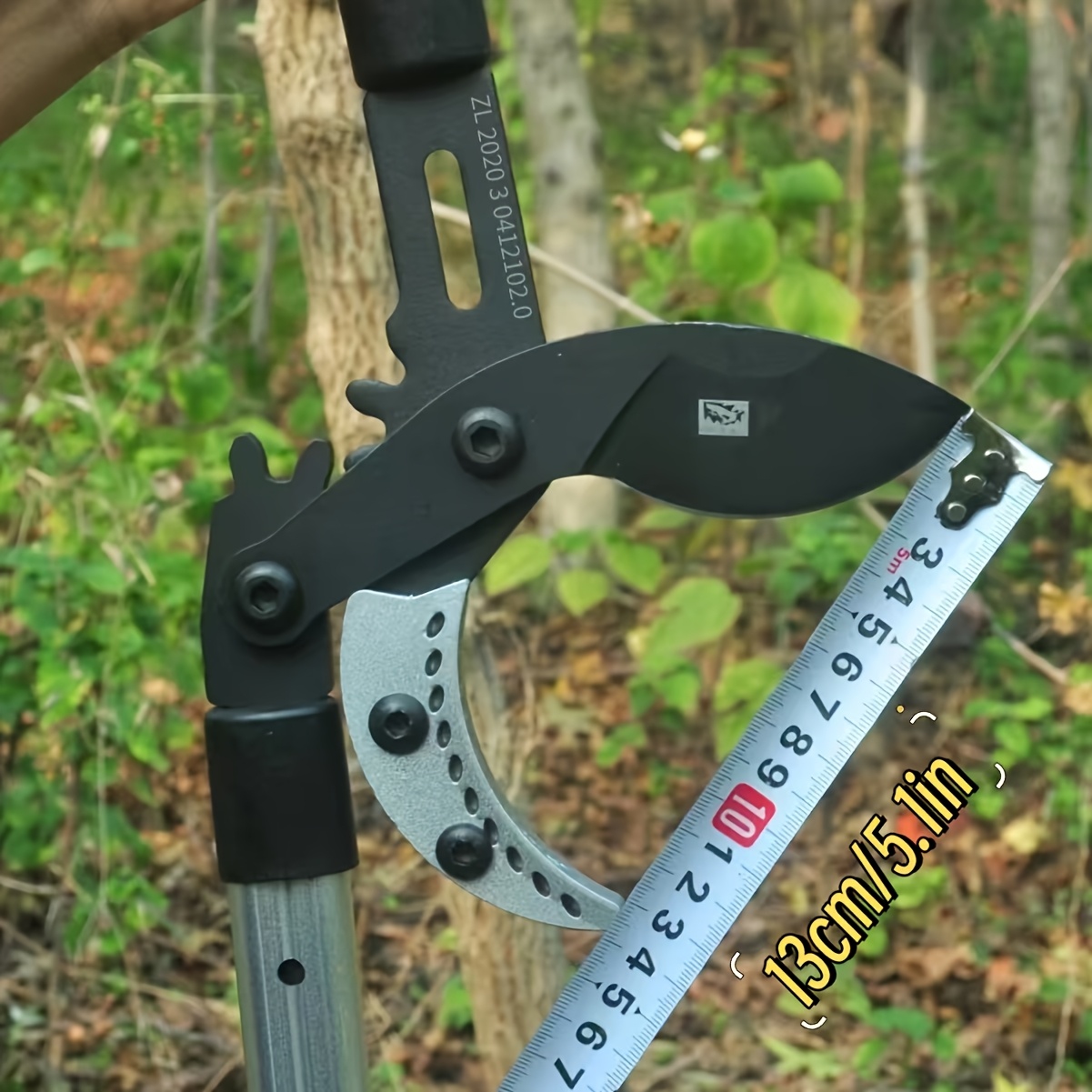 Een meter telescopische krachtige schaar met hoge kwaliteit koolstalen messen, ambidextrous, constructie van mangaanstaal