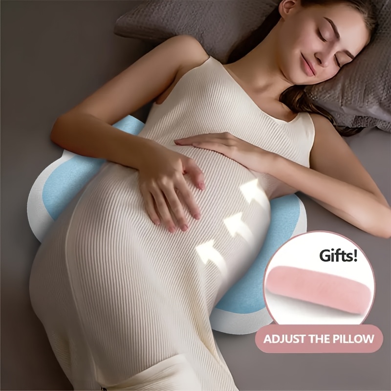 Butterfly-shaped Bed Wedge Pillow for Lumbar Relaxation, Small and Comfortable Pregnancy Pillow, Adjustable Size Lumbar Cushion, Soft and Comfortable Waist Support, Simple Crystal Velvet Maternity Pillow, Side Sleeping Belly Support Pillow