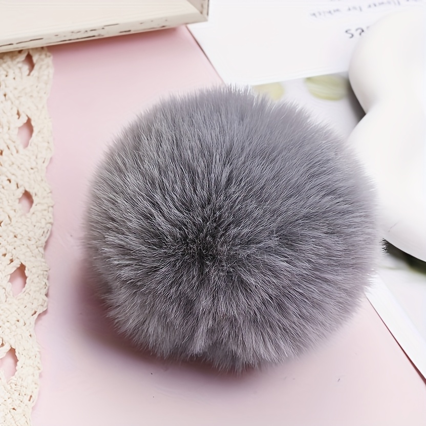 TEMU 5 Stück lebendige weiche Plüsch-Bommel für DIY-Bastelarbeiten, Schlüsselanhänger, Schals, Handschuhe, Mützen &