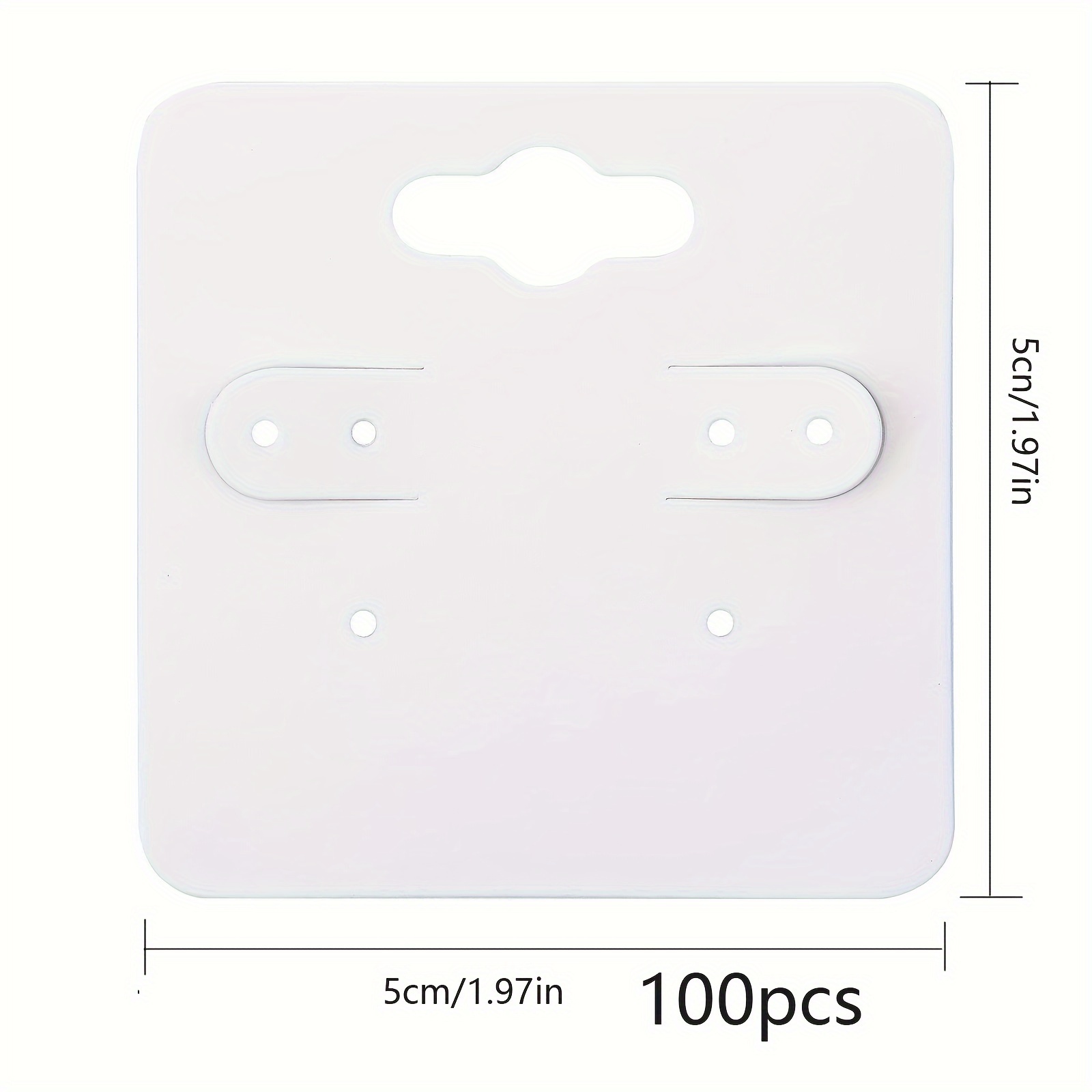 TEMU 100/50pcs Cartes de Présentation pour Boucles d'Oreilles avec 6 Trous, Cartes de Support pour Boucles d'Oreilles en Papier Vierge, Étiquettes