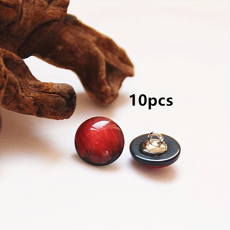 TEMU 10pz/pacco, Bottoni Rotondi in Resina e da 1,2cm con Occhio Sfumato, Ideali per Cardigan, Maglioni, Pigiami, Camicie e Bottoni Decorativi Cuciti