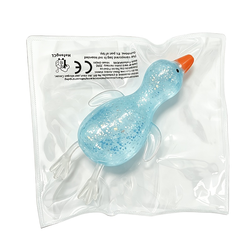 Shiny Colorful Duck Pinch Music Squeeze Toy