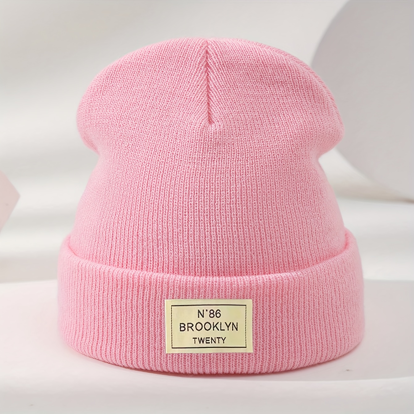 2pcs Bonnet Adulte 86 Label - Léger, Respirant et Extensible, Chapeau d'Hiver Unisexe Chaud pour Hommes & Femmes, Style Y2K Décontracté & Formel