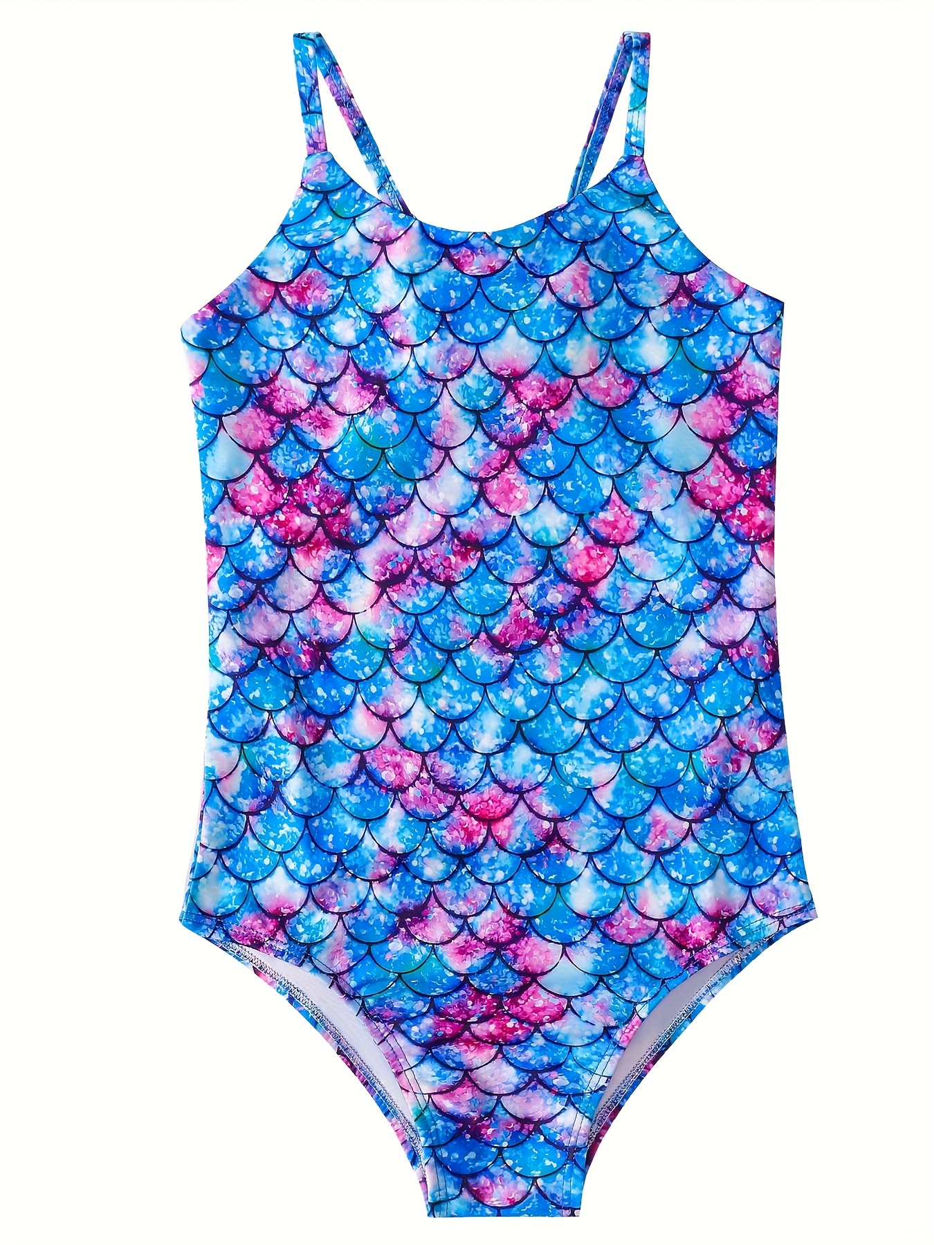 FEESHOW Mädchen Bikini Set – Meerjungfrau & Einhorn Design, Fischschuppen-Oberteil Mit Slip, Größen 2T-16