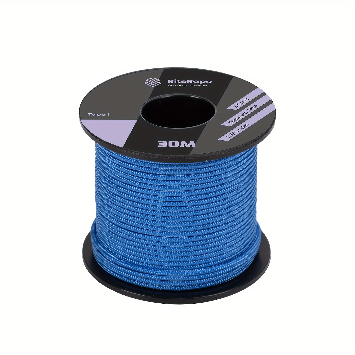 100% Nylon Rope, 30M Length, 2mm Thick for Outdoor Projects