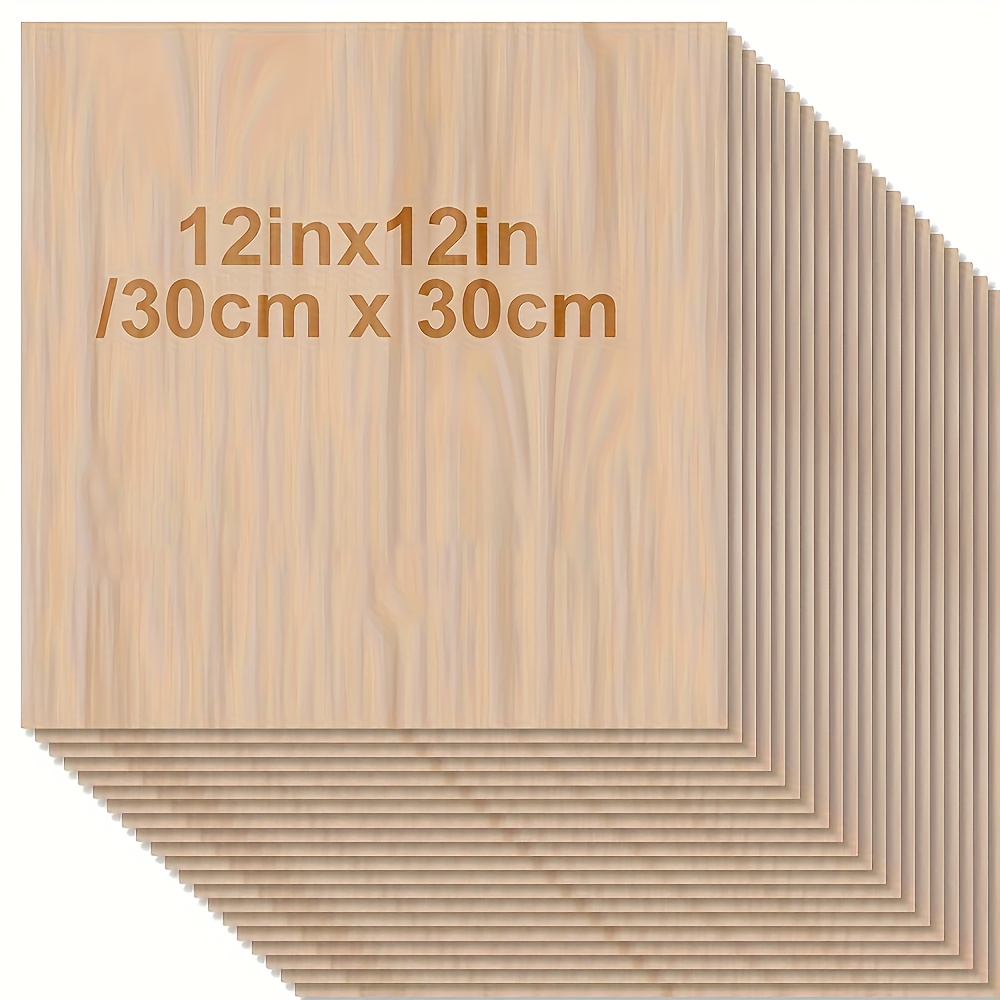 

4pcs/8pcs/12pcs/20pcs Wood, Wood For Crafts- X 1/12in - 2mm Wood Wood Boards For Cutting, Architectural Models, Staining