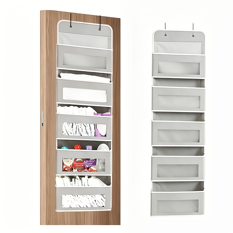 TEMU 3/5-tier Hanging Storage Organizer 1 Pack Over The Door Organizer Storage, 3/5 Shelf Hanging Door Organizer With 5 Large Capacity Pockets, Anti