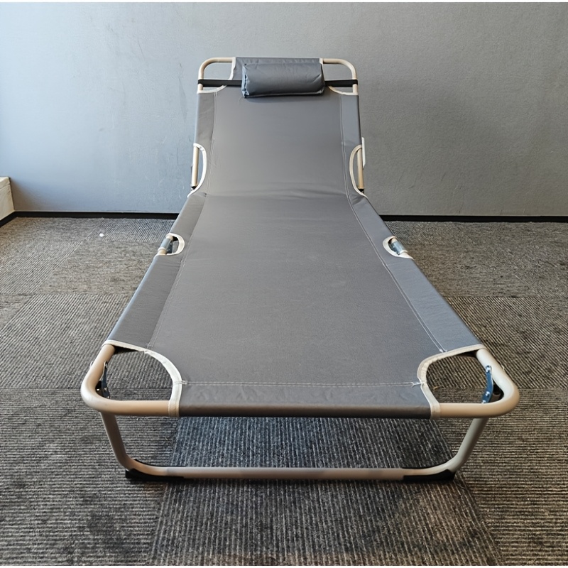 Foldable Bed Frame, 66.93x22.05inch Adjustable 4-position Reclining Lounge Chair, Suitable for Family Temporary Guest Bed