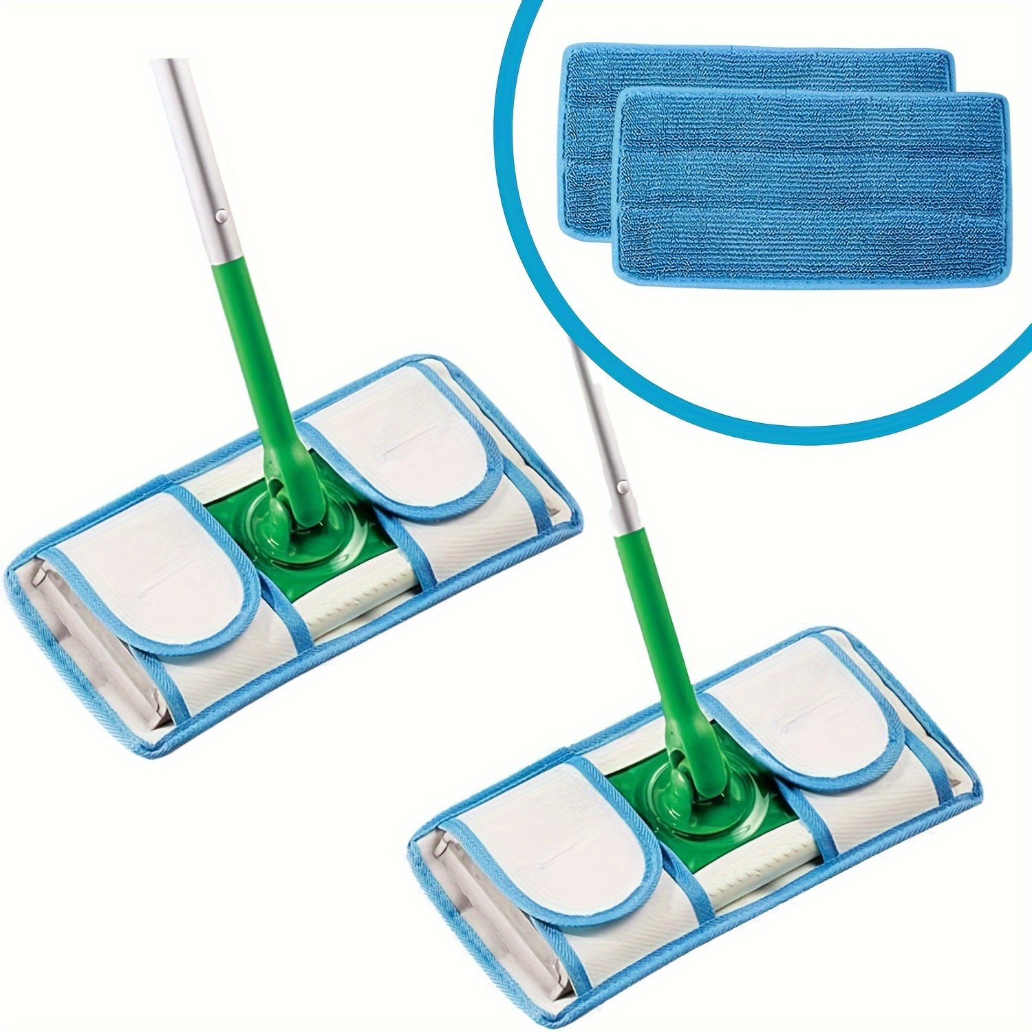 

1/2/3pcs Reusable Microfiber Mop Pads Durable Machine Washable Refill Pads, Compatible Dry Mop Pads Mop Pads Reusable Flat Mop Pad Reusable Floor Mop Pad