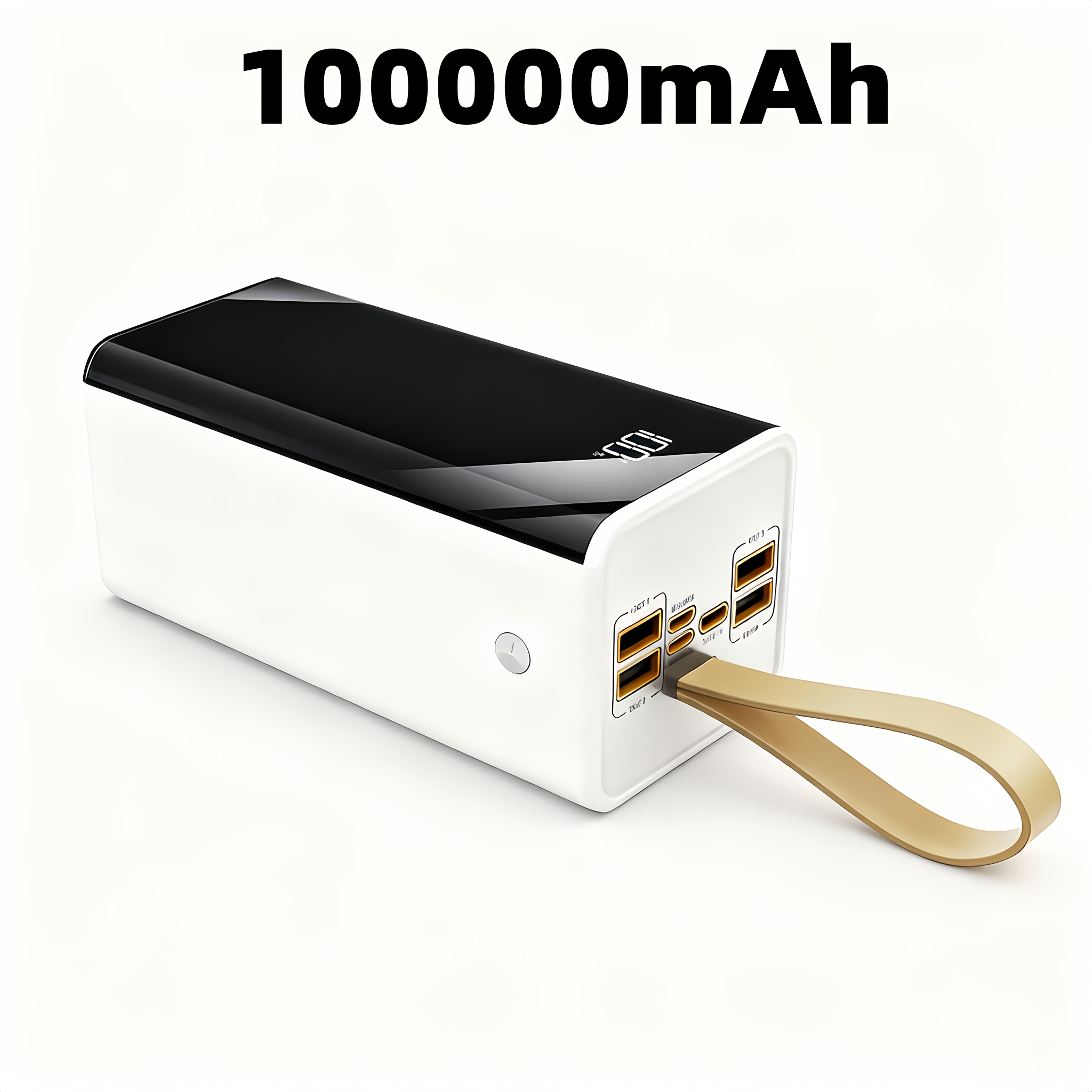 TEMU 100000mah Large Capacity Mobile Power Bank, 45w Pd Fast Charging usb-c Pd 3 Usb-a Qc3.0 Ports | Provides Long- For Mobile Phones, Tablets, And