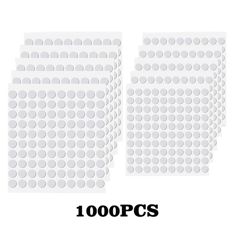 400/1000pcs Foam Round Dots Double-sided Adhesive 3d Craft Foam Tape, 2 Sizes (10, White, 0.32 Inch And 0.39 Inch) Suitable For Halloween Christmas Scrapbooking Diy Crafts Office Supplies