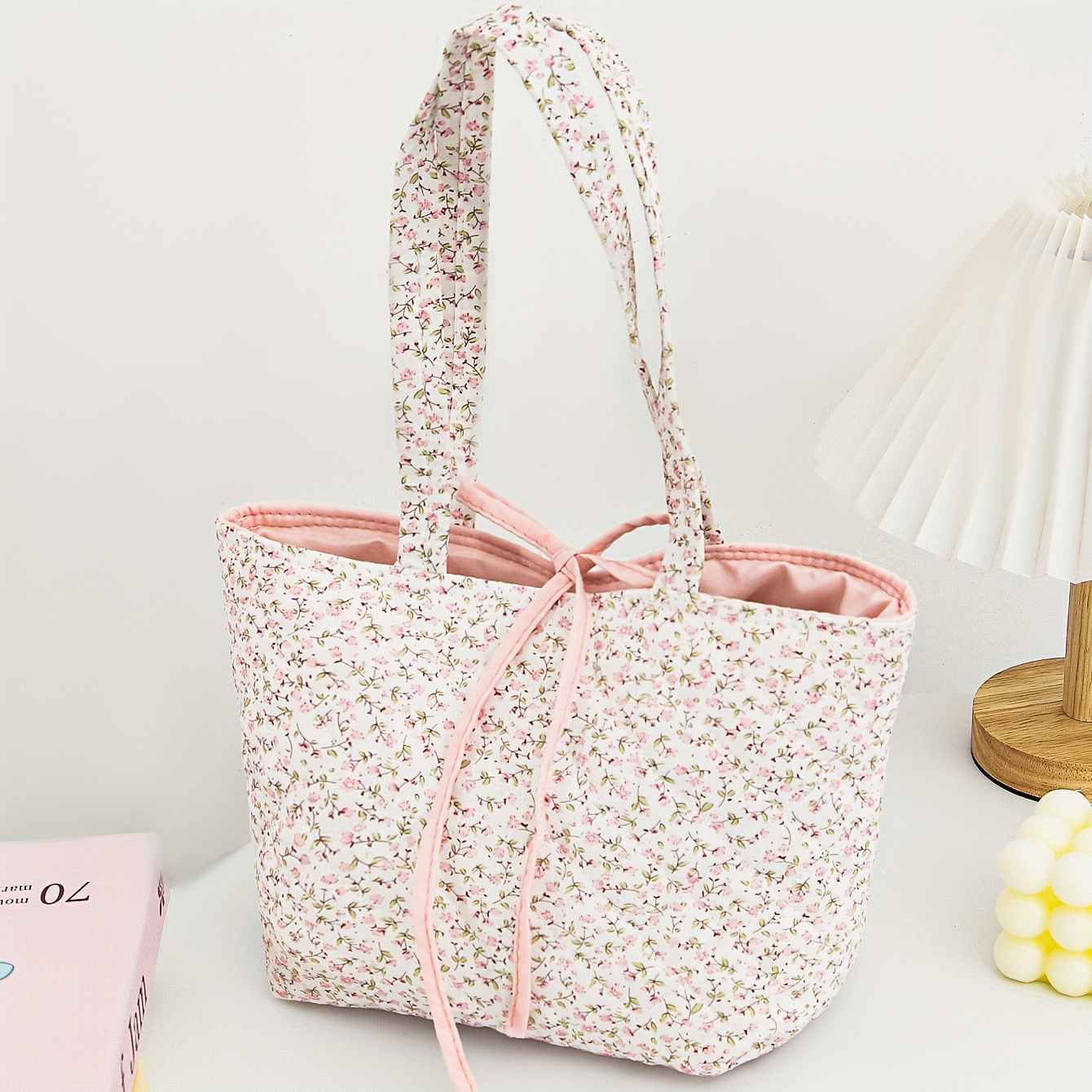 E-shop Damen-Handtasche im koreanischen Ins-Stil mit rosa Blumenmuster – Leicht, geeignet für den täglichen Weg zur Arbeit & Reisen, niedliche