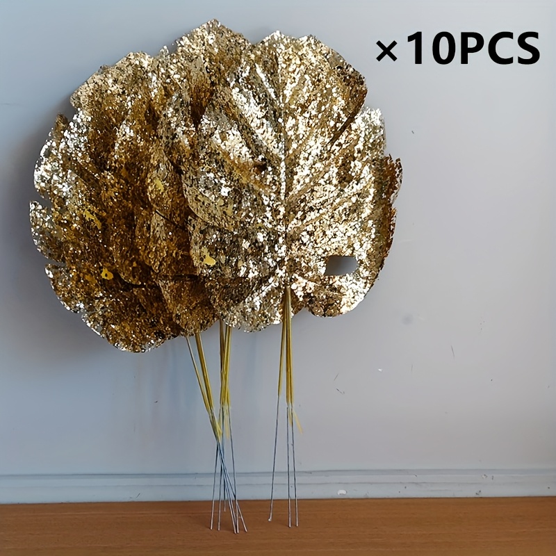 Image of 10pcs/pack, Artificial Fern, Christmas, Thanksgiving Decoration Back Leaf, Wedding New Year Home Party Decoration Plant, Halloween Decor