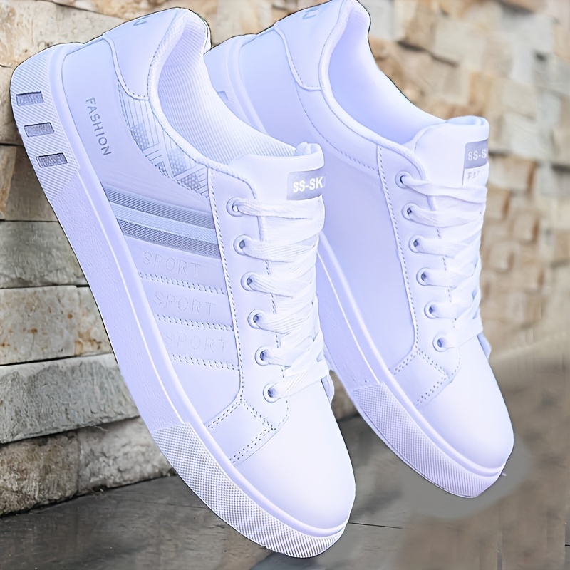 Image of [sneakers] Koonexy Men's Low-top Skate Shoes - Durable Pvc Sole, Round Toe Design, Suitable For Casual And Formal Wear. Skate Shoes, Casual Shoes, Fashion Lace-, With Comfortable Fabric Insole
