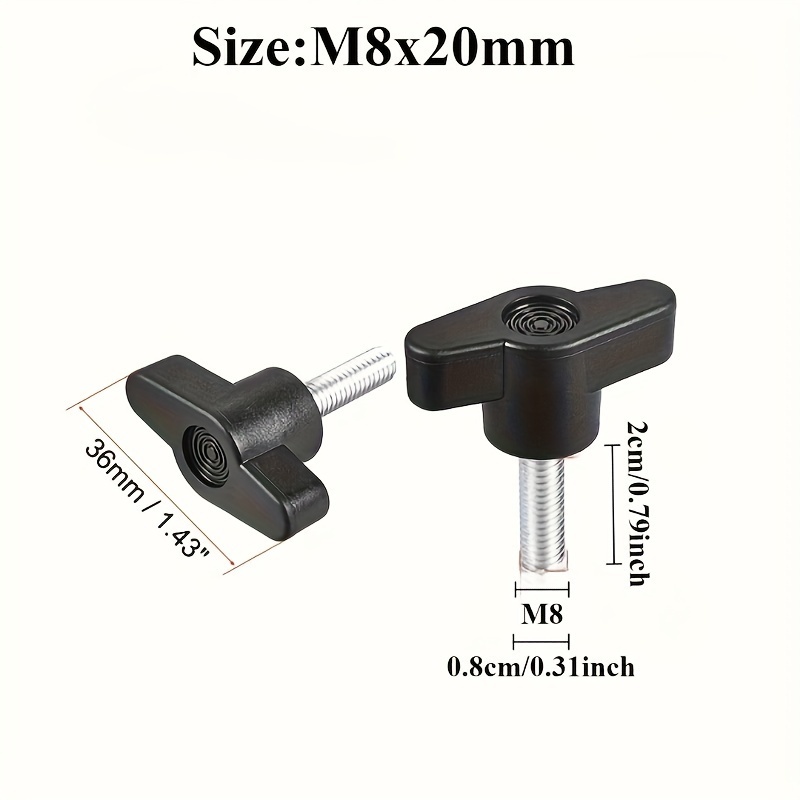 TEMU 10pcs T-bolts, Handle Bolts, Wing Screws, Screws, Bolts, Clamping Handle Screws M5 M6 M8