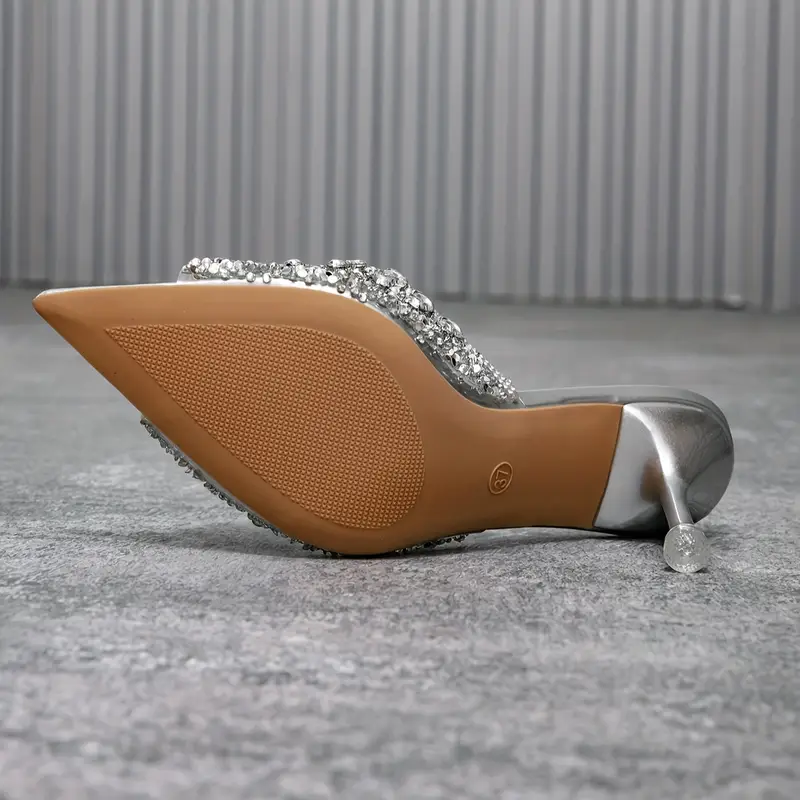 clear dress shoes for prom Chunky Clear Heels