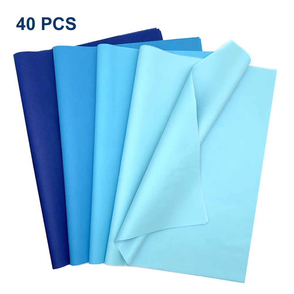 TEMU 40/80 pezzi di carta blu, 14 X 20 pollici di carta per confezioni regalo, carta da regalo per laurea, festa del pap�, compleanno, matrimonio,