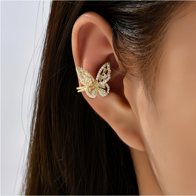 E-shop Modische Schmetterling-Steckerohrringe im europäischen amerikanischen Stil, minimalistische Sonnenblumen-Mückenspiralen-Platten-Clip-On-Ohrringe