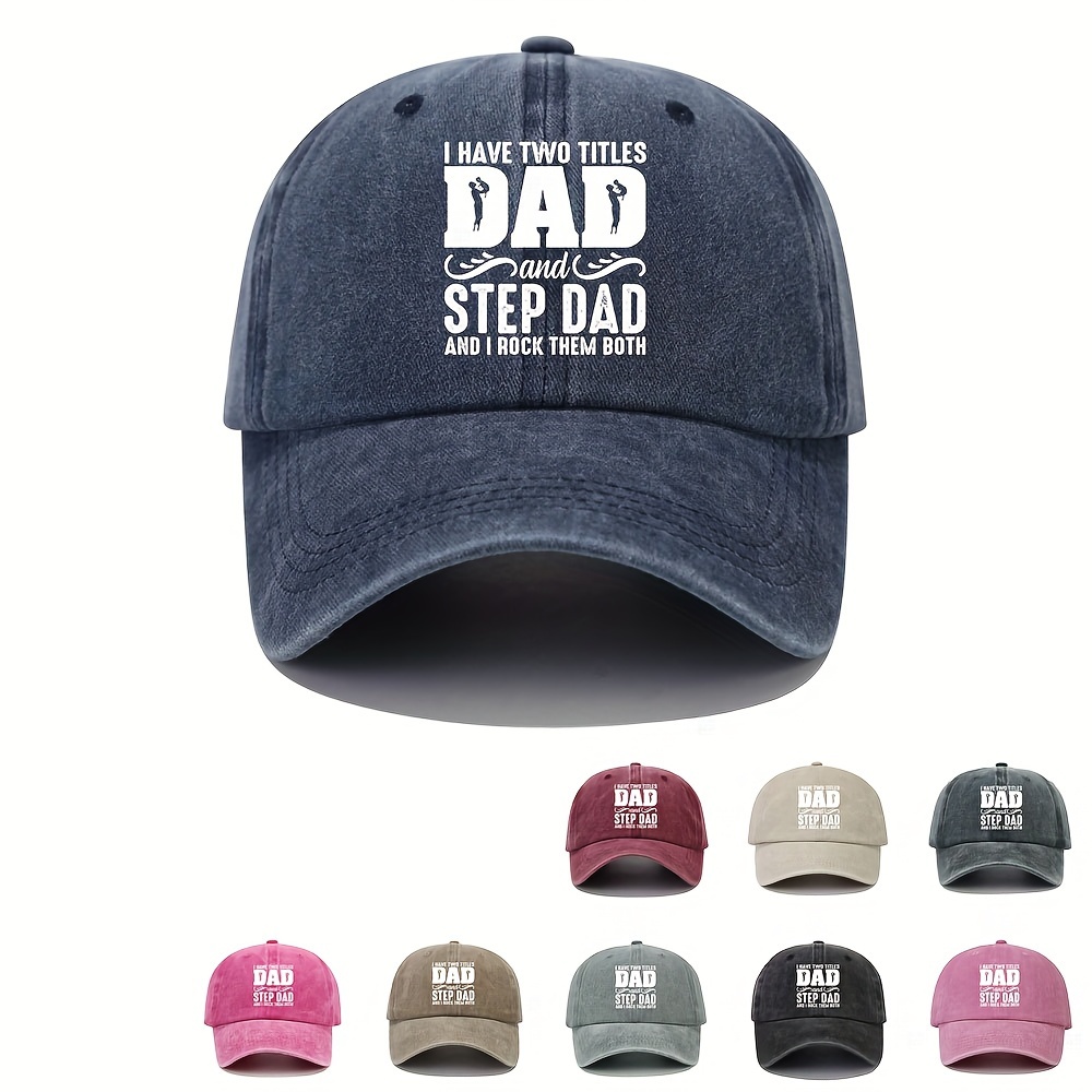 

Cap For Men - "dad Dad" , , , Washed Distressed , Washable, Non-stretch , Pattern