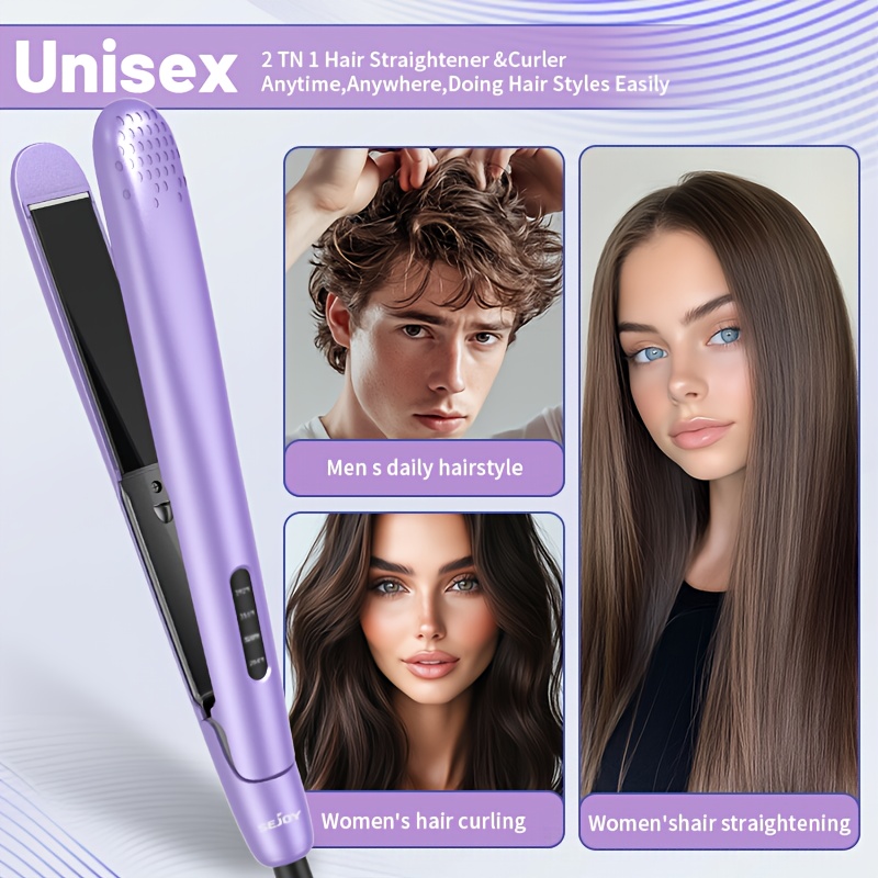 

2 In 1 Hair Style, Hair Straightener And Curler, Smooth , Hair Curling Iron Is Suitable For All Hair Typesprofessional Hair Straightener Fast Heating Ceramic Curler Hair Style, Up , Holiday Gift