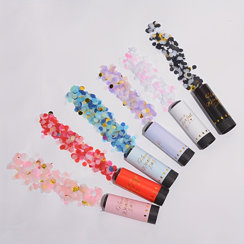 

6-piece Mini Handheld Confetti Cannons - Perfect For Birthday Parties, Weddings & Spring Celebrations