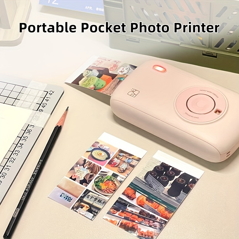 Thermal Sublimation Photo Printer, 2×3 Micro Portable Colour Photo Printer, Wireless Mobile Phone Connection, Compact Photo Printer for All Kinds Of Smartphones, Print Memories At Anytime for Parties, Travels And Trips,, Comes with A Roll Of Ribbon