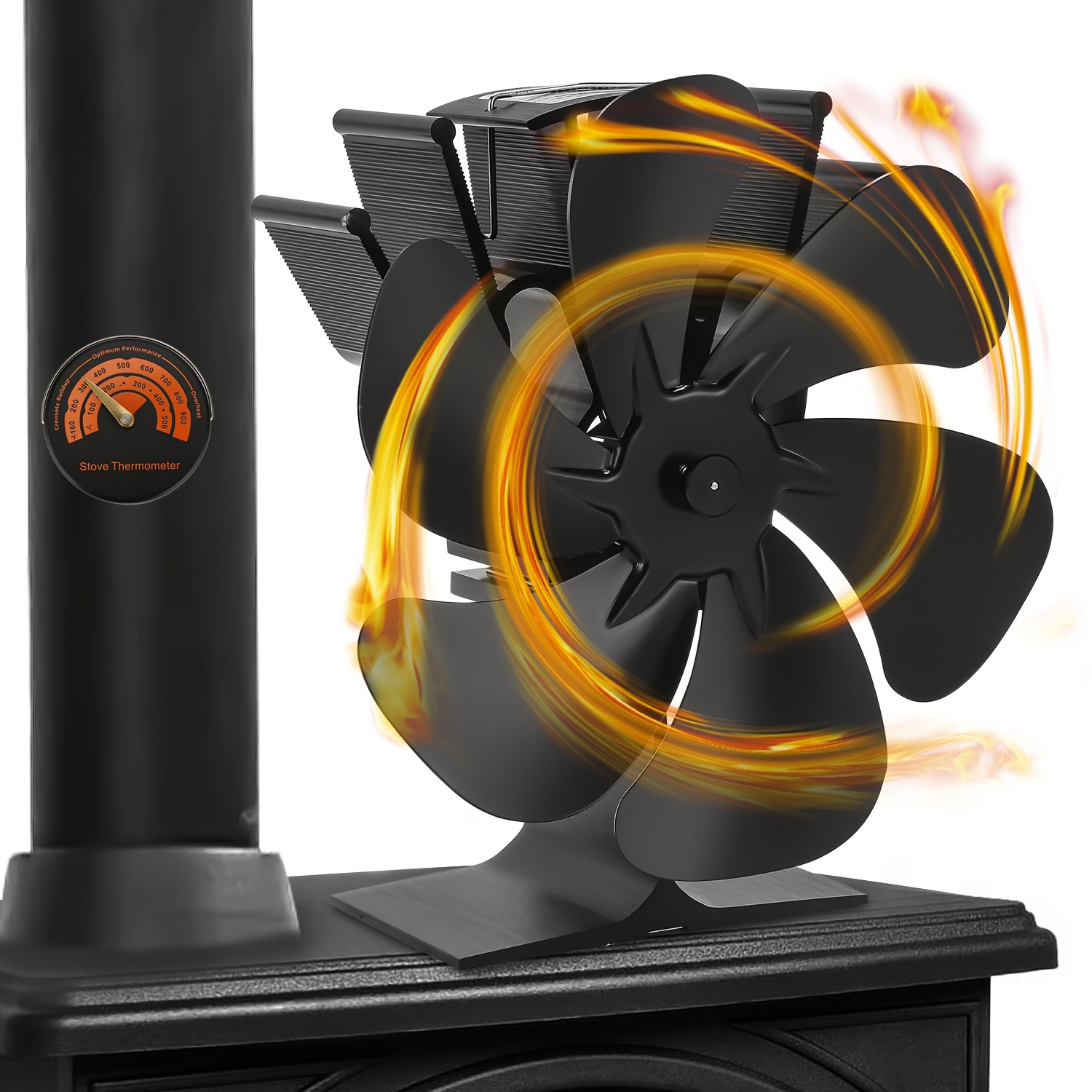 

Silent 6/8 Blade Fireplace Fan For Wood , Efficient And Requires No Electricity