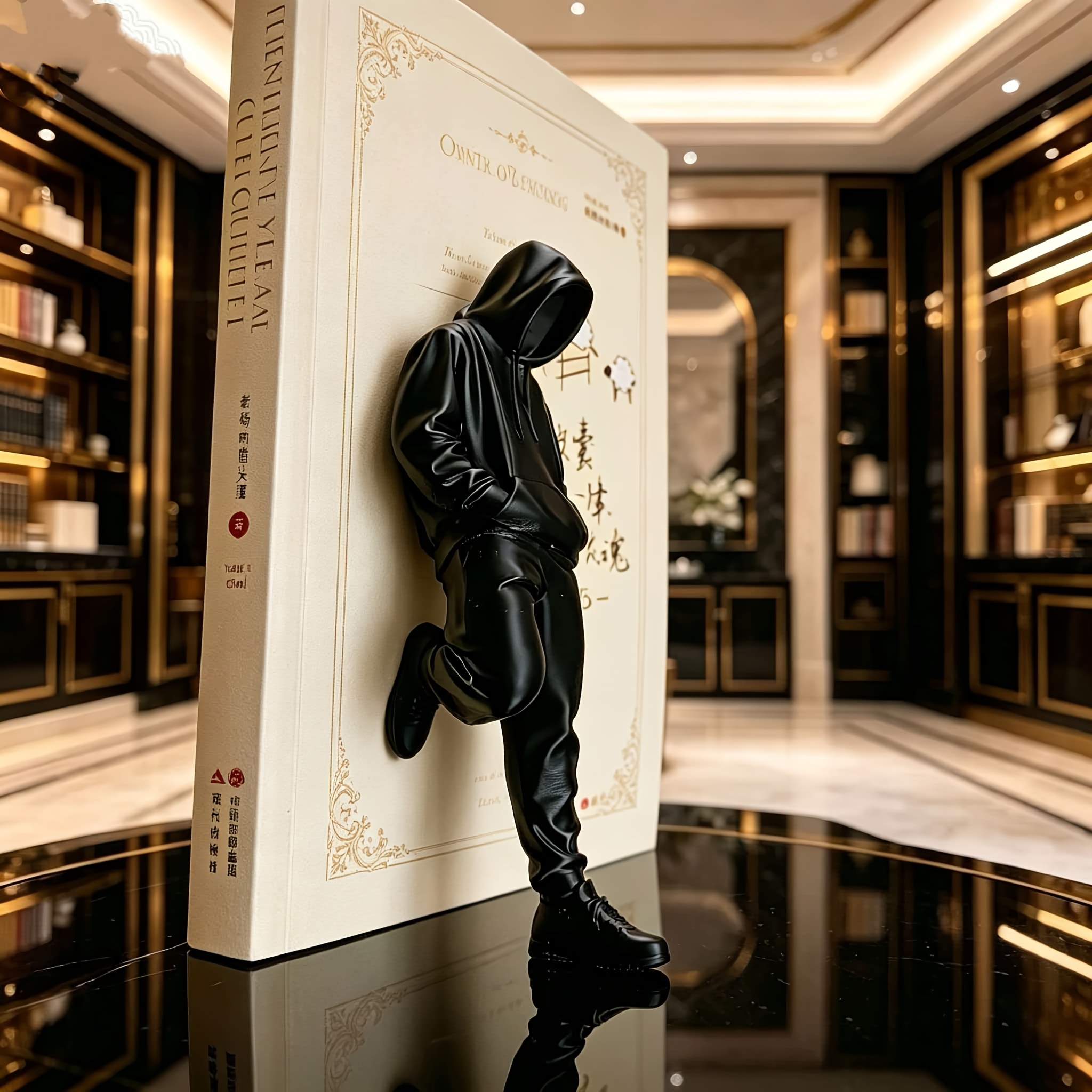 Gothic Kapuzen-Figuren Buchstütze Luxus Deko Sammlerstück für Arbeitszimmer und Wohnzimmer Bücherregal Kunststoff…: retailer-supplied image