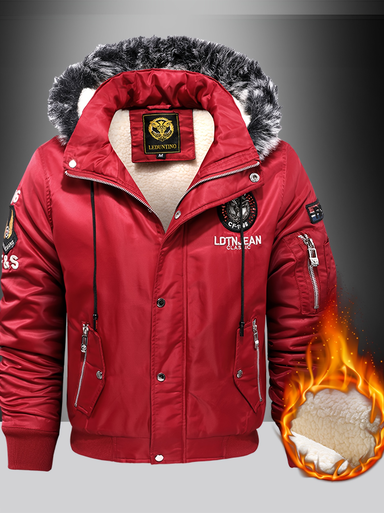 Heren Winter Nieuwe Koreaanse Stijl Met Capuchon Jack Met Faux Fur Collar, Casual Mode Trendy Jas