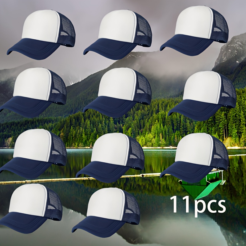 11pcs Custom DIY Pattern Photo Print Mesh Baseball Cap Set