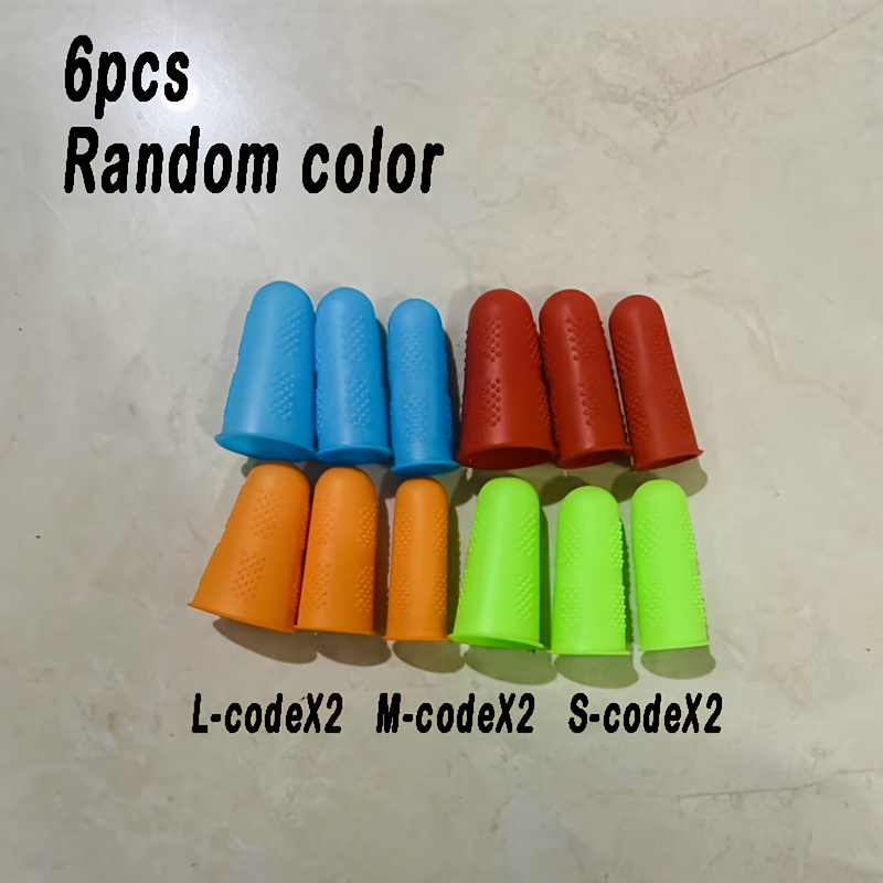 Temu – TEMU 6pcs 6 Finger Cots, Adhesive , Sewing-use Thimbles, Anti-slip , Random Color. For Mold Making, Glue Guns, Wax Adhesives, Scrapers, Resins,