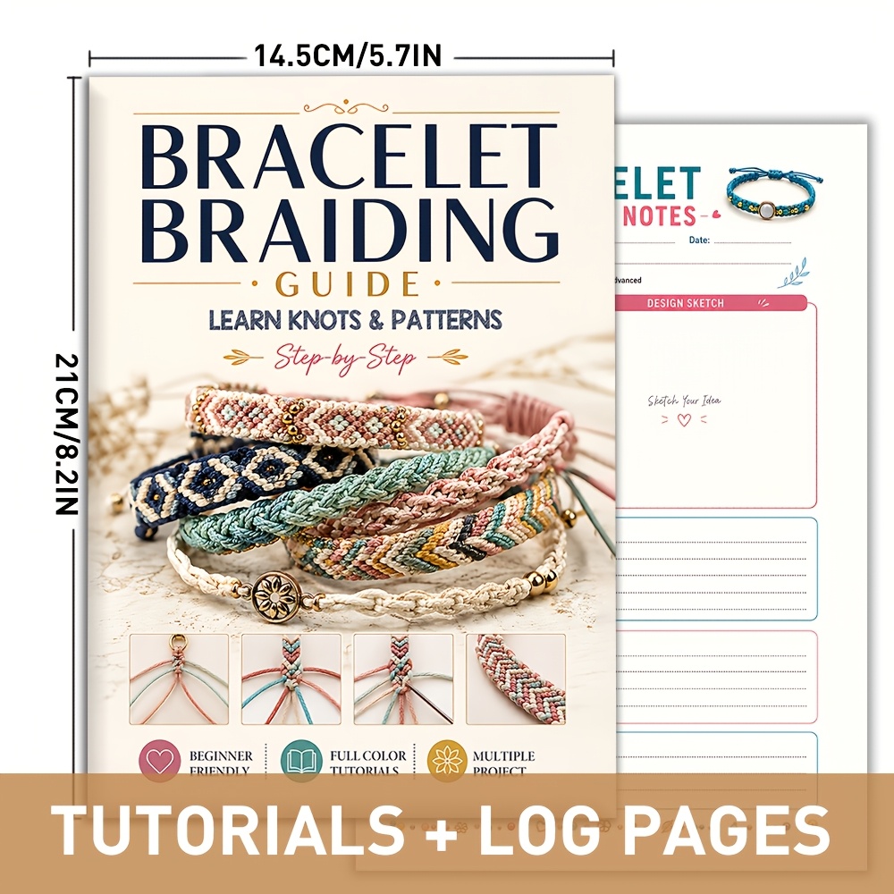 TEMU Cord Braiding Book, Covering Basic Knots And Various Finished Patterns, Beginner-friendly, Suitable For Handmade, Self-made Gifts, For , Student