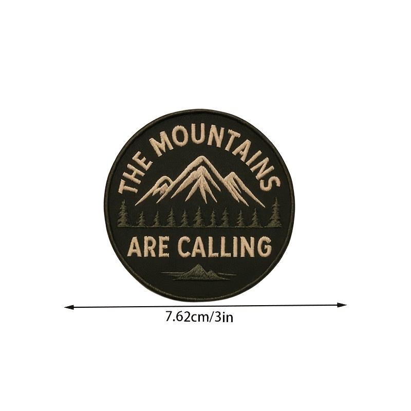 TEMU 1 Écusson Brodé " de ", Écusson de Camping, Écusson Thermocollant, Applique de Couture, Convient pour Sacs à Dos, Veste, Vêtements, Cadeaux d'
