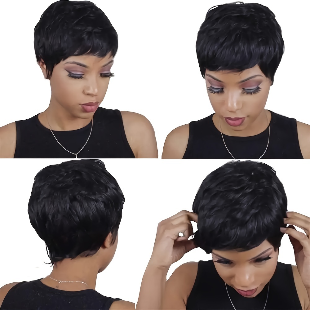 Short Hair Pieces Women Short 100 Human Hair Weave Bundles Temu