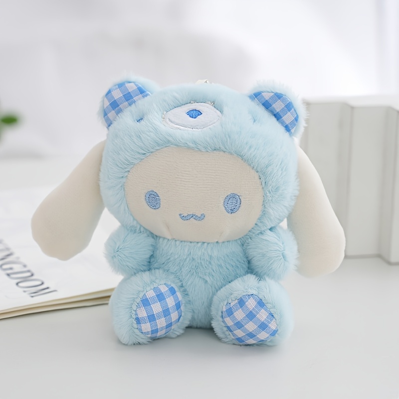 TEMU Keychain - Cute Cartoon Animal Design With For Hello Kitty, For My Melody, And More - Soft Polyester Fabric, Birthday And Holiday Gifts, Small Breed Dog Toy, Dog Toys
